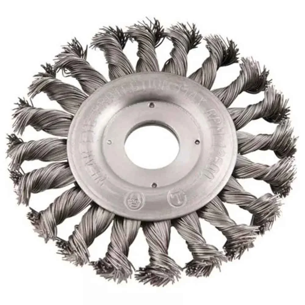 Escova Aco Inox Circ. Tranc 4.1/2 Pol Rosca 14m Abrasfer